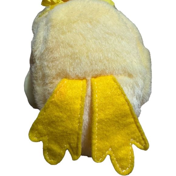 Vintage Union Toy 1982 Yellow Duck Plush Stuffed Animal Felt Feet Rare HTF - Picture 10 of 16